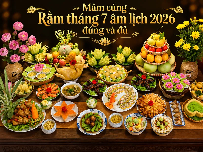 Trình tự cúng mâm cúng rằm tháng 7 tùy thuộc vào mỗi gia đình
